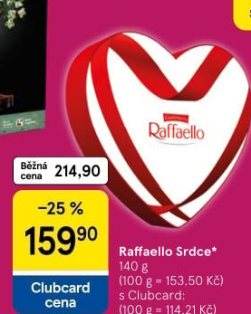 Bonboniéra srdce Raffaello Ferrero