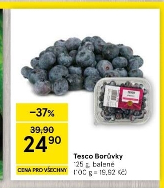 Borůvky Tesco