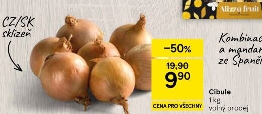 Cibule kuchyňská žlutá