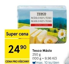 Máslo Tesco