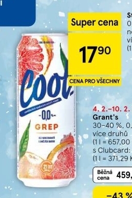 Nealkoholické pivo ochucené Staropramen Cool