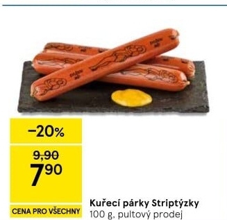 Párky kuřecí striptýzky