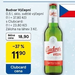 Pivo světlé výčepní Budweiser Budvar