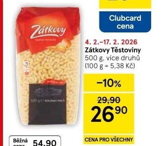 Těstoviny vaječné Zátkovy