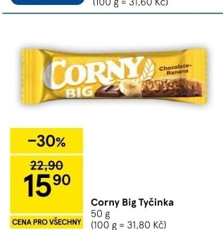 Tyčinka cereální BIG Corny