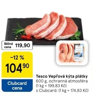 Vepřová kýta bez kosti Tesco