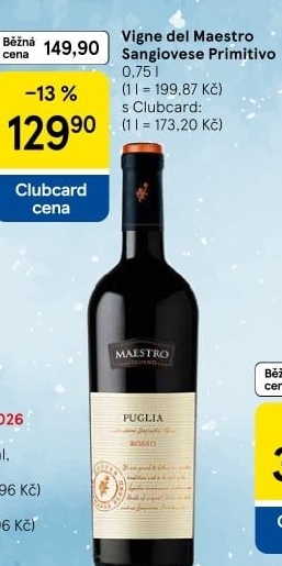 Víno Sangiovese Primitivo Vigne del Maestro