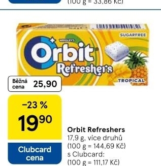 Žvýkačky Refreshers Orbit