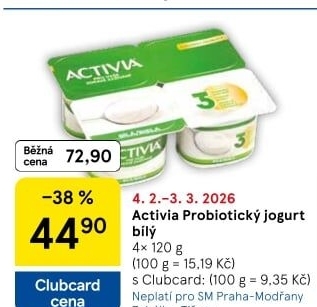 Bílý jogurt Activia Danone