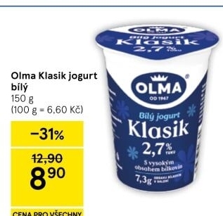 Bílý jogurt Klasik Olma