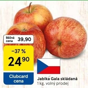Jablka červená Gala