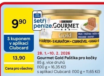 Paštika pro kočky Gold Gourmet Purina