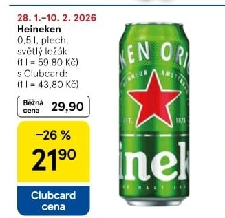 Pivo světlý ležák Heineken