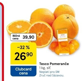 Pomeranče Tesco
