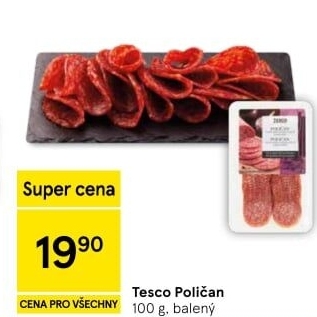 Salám Poličan Tesco