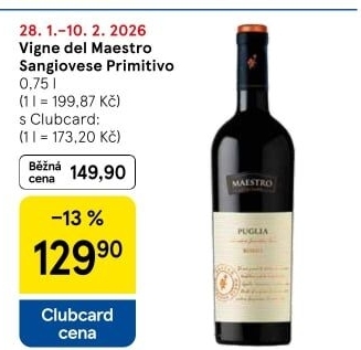 Víno Sangiovese Primitivo Vigne del Maestro