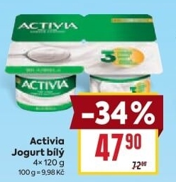 Bílý jogurt Activia Danone