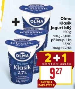 Bílý jogurt Klasik Olma