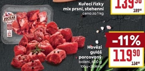 Hovězí maso na guláš Vocílka