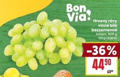 Hrozny bílé bezsemenné Billa Bonvia