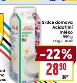 Mléko acidofilní Srdce Domova
