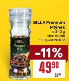 Mlýnek s kořením Billa Premium