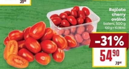 Rajčata cherry oválná