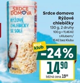 Rýžové chlebíčky Srdce Domova