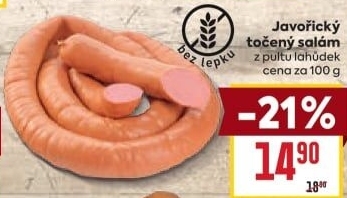 Salám javořický točený