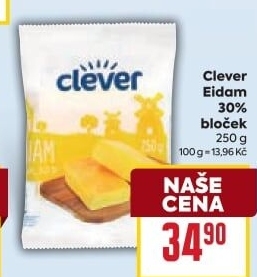 Sýr Eidam 30% Clever