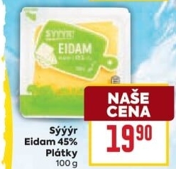 Sýr Eidam 45% Sýýýr!