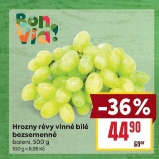 Hrozny bílé bezsemenné Billa Bonvia