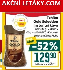 Instantní káva Tchibo Gold Selection
