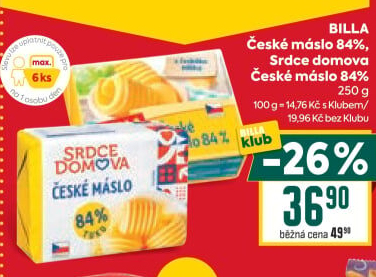 Máslo Billa