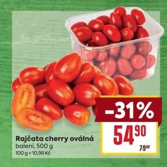 Rajčata cherry oválná