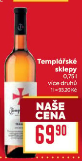 Vína Templářské sklepy Čejkovice