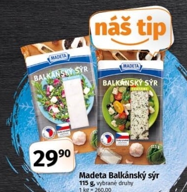 Balkánský sýr Madeta