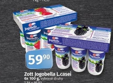 Jogurtový nápoj L-Casei Zott Jogobella