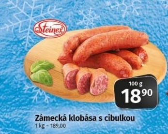 Zámecká klobása s cibulkou Steinex