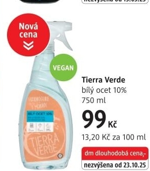 Čistič bílý ocet Tierra Verde