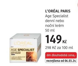 Krém pleťový proti vráskám Age Specialist L'