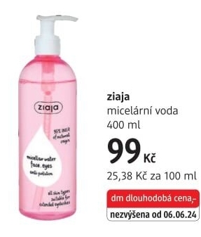 Micelární voda Ziaja