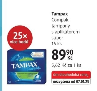 Tampony s aplikátorem Tampax