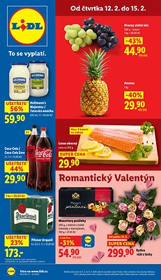 akční leták Lidl 12.2.2026-15.2.2026