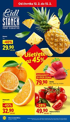 akční leták Lidl 12.2.2026-15.2.2026