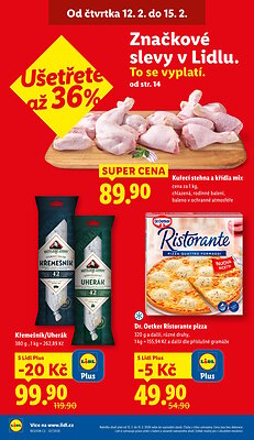 akční leták Lidl 12.2.2026-15.2.2026
