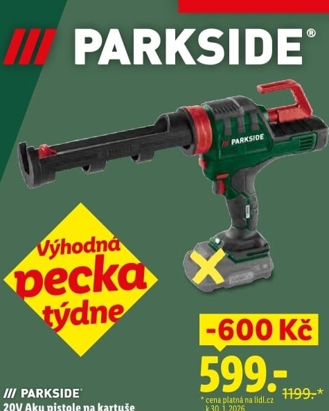 Aku pistole na kartuše Parkside