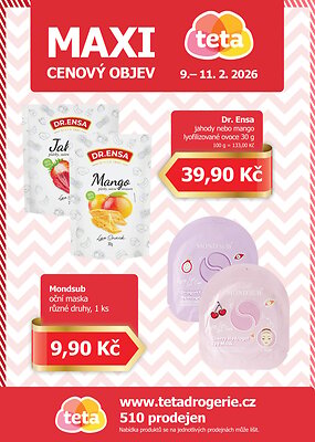 akční leták Teta drogerie 9.2.2026-11.2.2026