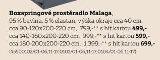 BOXSPRINGOVÉ PROSTĚRADLO