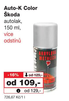 Auto lak ve spreji Auto-K